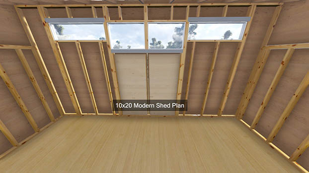 10x20 Modern Shed Plan