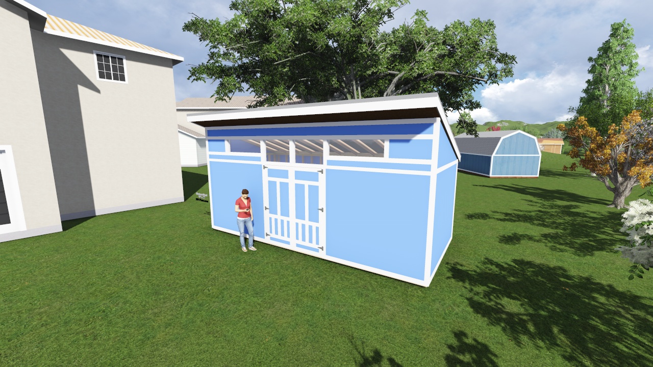 10x22 modern shed plan