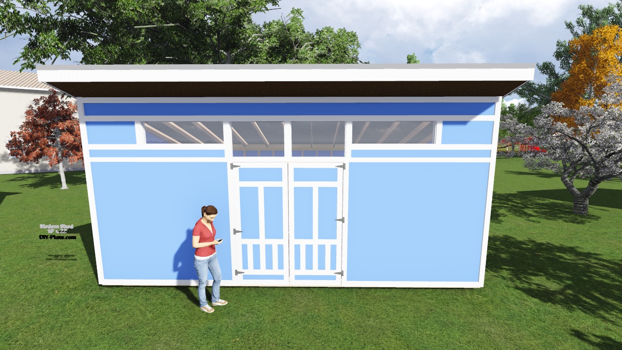 10x22 modern shed plan