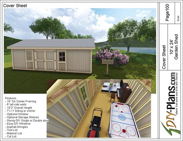 10x18 tall gable shed plan