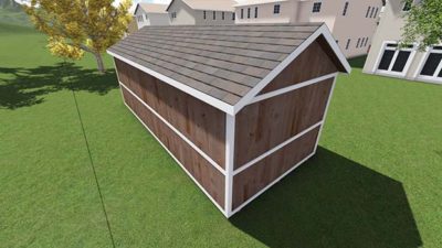 12x28 Garden Shed Plan Aerial View