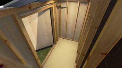 4x8 Lean To Shed Plan Interior View