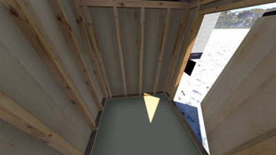 6x6 Lean To Shed Plan Interior View