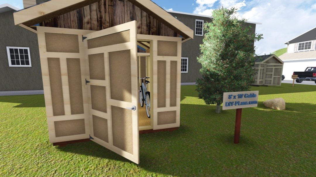 8x10 gable utility storage shed plan