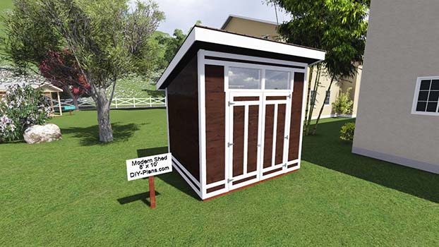 8x10 modern shed plan