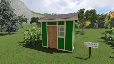Extra Tall 8x10 Shed for Normal Size Door Install