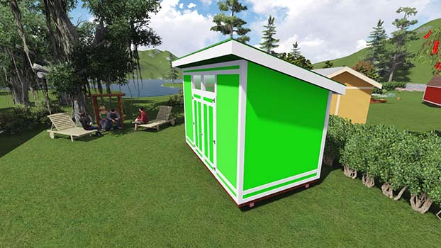 8x14 modern shed plan