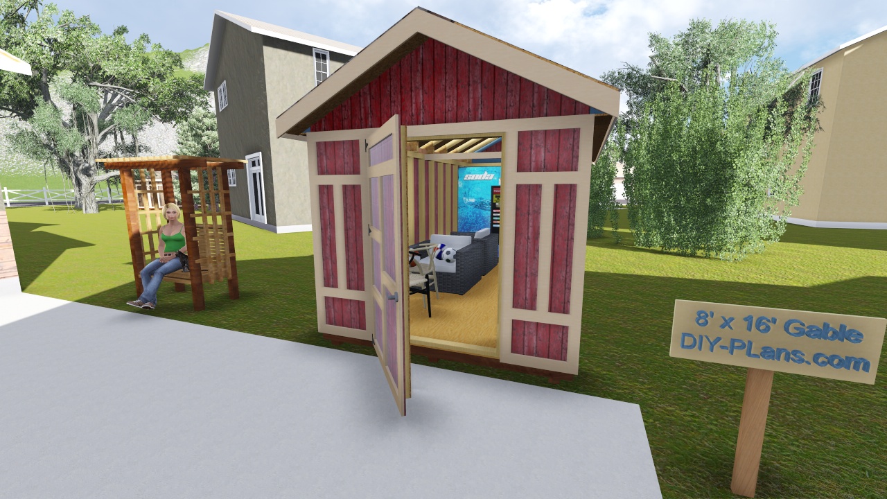 8x16 storage shed plan