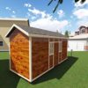 8x20 Tall Garden Shed Plan Angled View