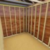 8x20 Tall Garden Shed Plan Interior View