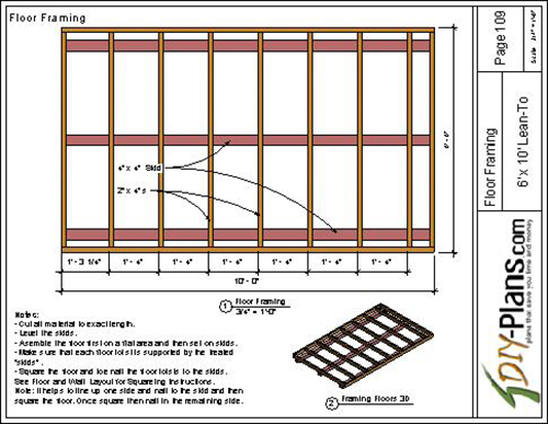 Lean To Storage 6x10 Sheet Page 109 Floor Framing