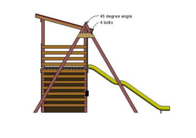 Swing Set Slide DIY Plan Side Elevation