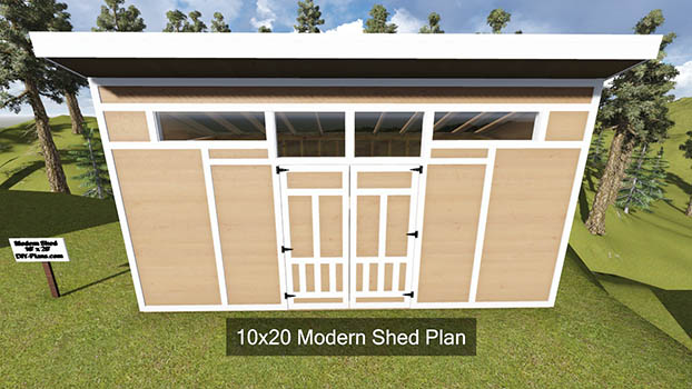 10x20 modern shed plan