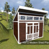 10x12 Modern Shed Plan Front 2