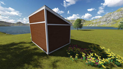 10x14 Lean To Shed Plan Interior Back View