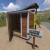 4x8 shed plan with swing set and slide