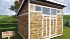 12x Wide Modern Shed Plans