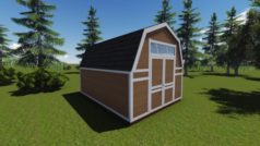 12x Wide Gambrel Shed Plans