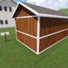 12x24 Garden Shed Plan Back View