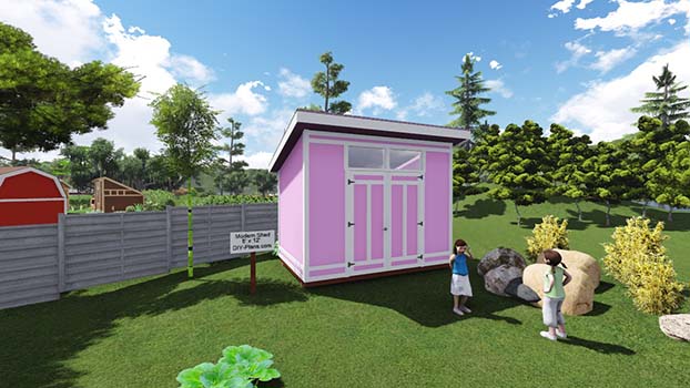 8x12 modern shed plan