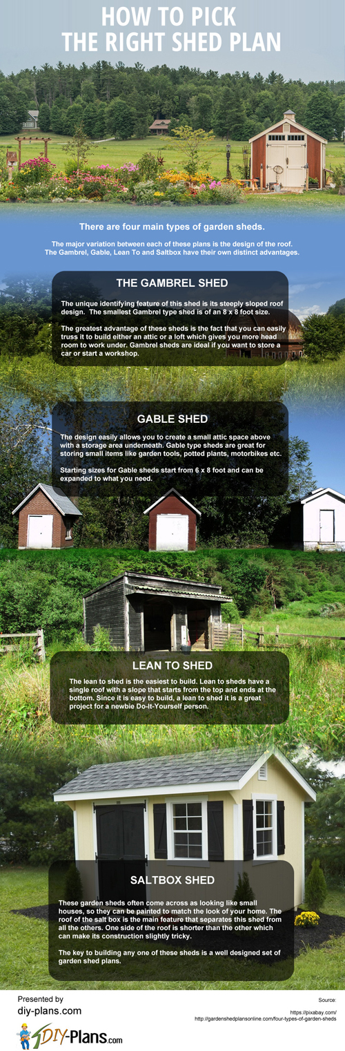 how to pick the right shed plan infographic