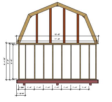 24×32 gambrel barn shed plans blueprints to design large