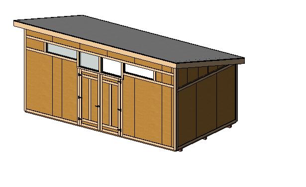 12x20 Modern Shed Plan