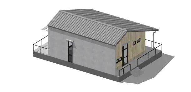 12x28 Modern Shed Plan