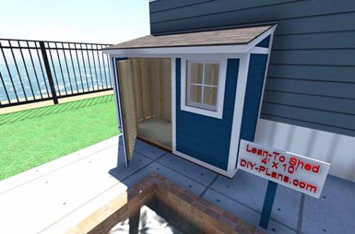 4x10 Lean To Shed Plan