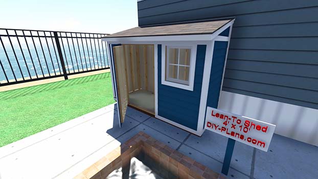 4x10 Lean To Shed Plan