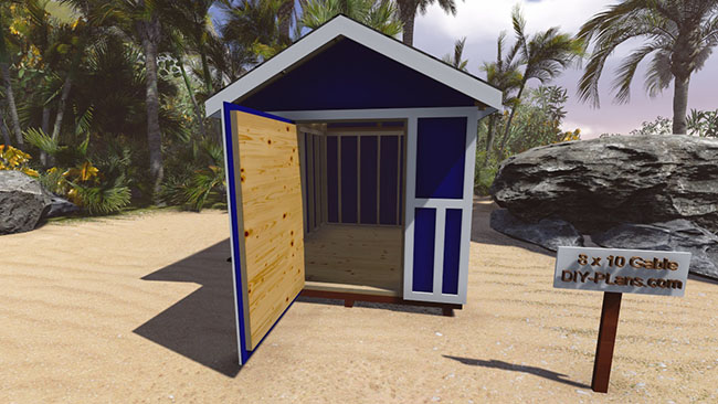 8x10 Gable Utility Shed Plan