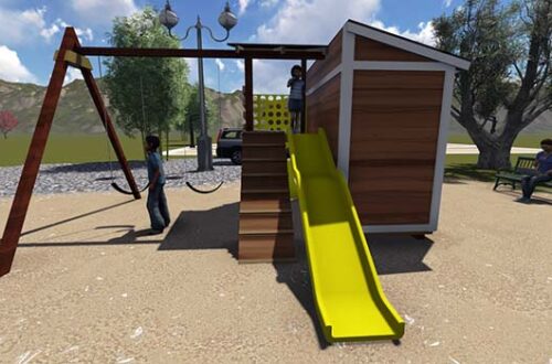 Swing Set And 4X8 Storage Shed Plan
