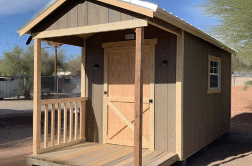 Tall Gable Shed Plan with Porch