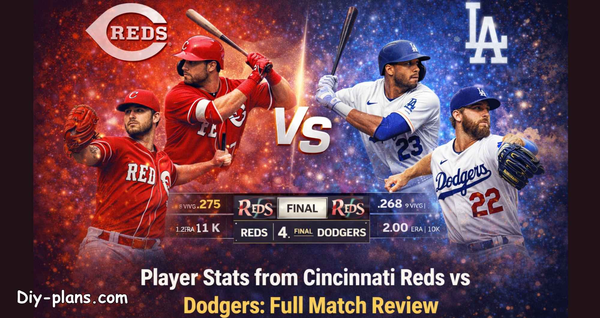 Cincinnati Reds vs Dodgers Match Player Stats