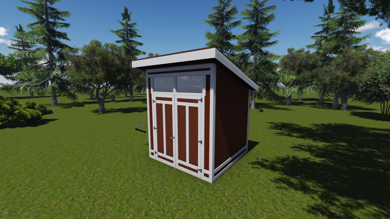 8x8 modern shed plan