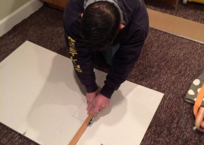 Measure the drywall piece