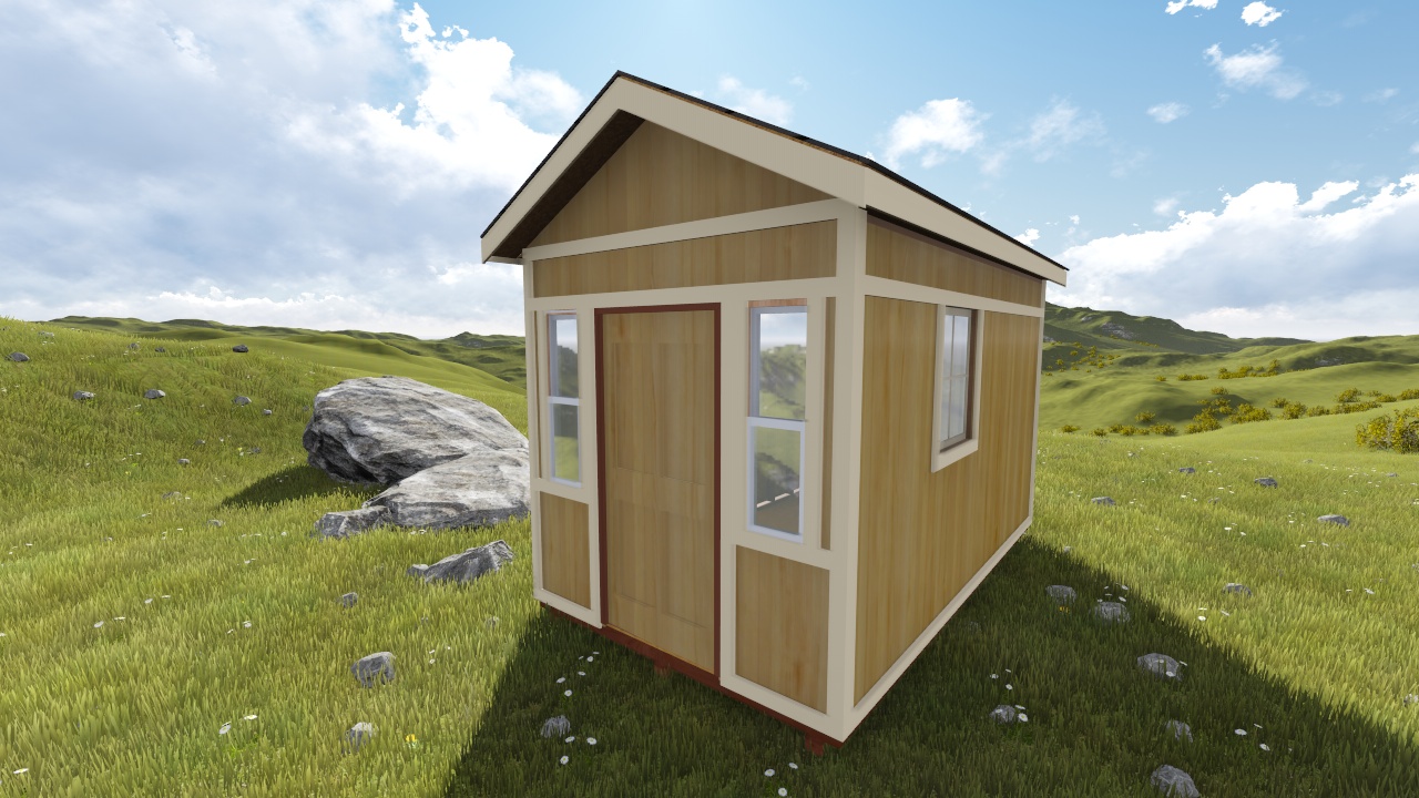 8x12 Tall Gable Storage Shed Plan