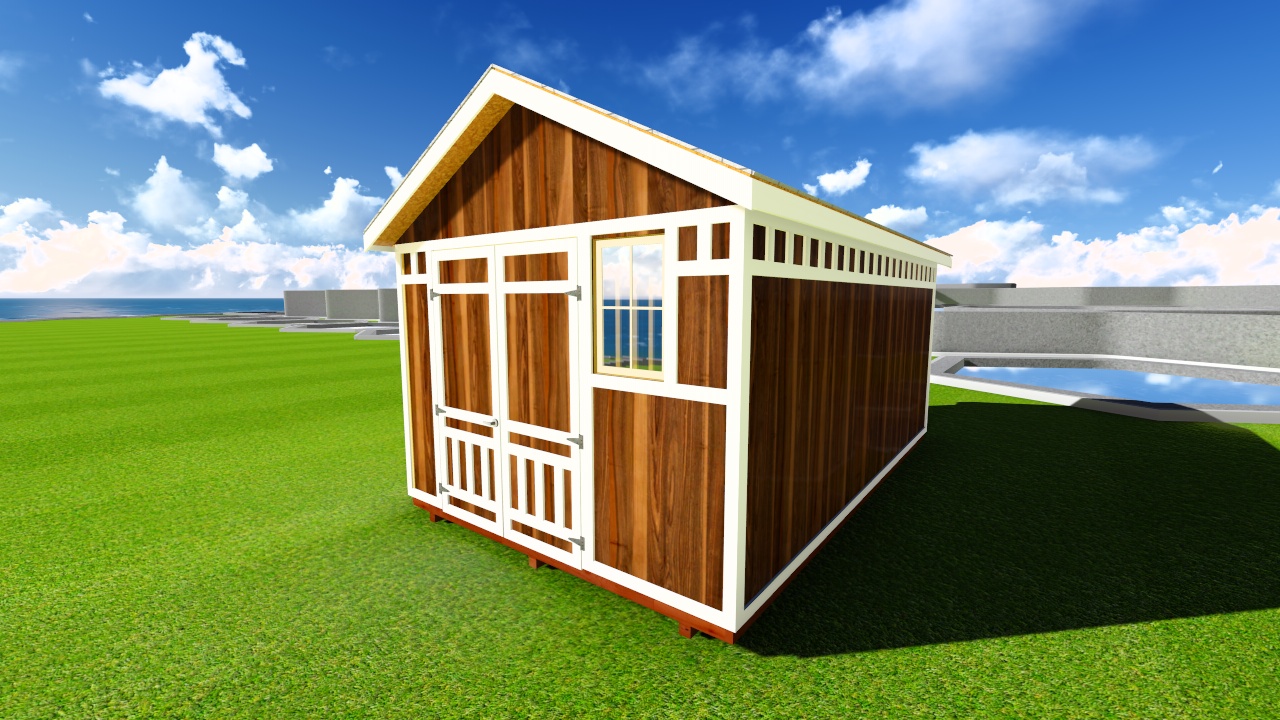 6' x 12' classic saltbox style storage shed plans
