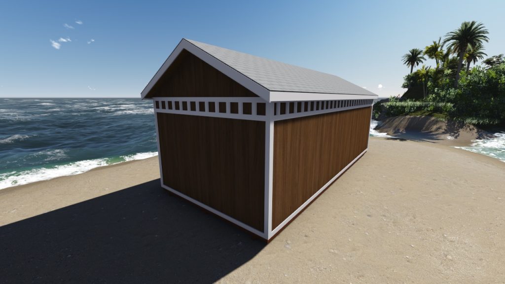 12x28 gable storage shed plan