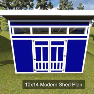 10x22 modern shed plan
